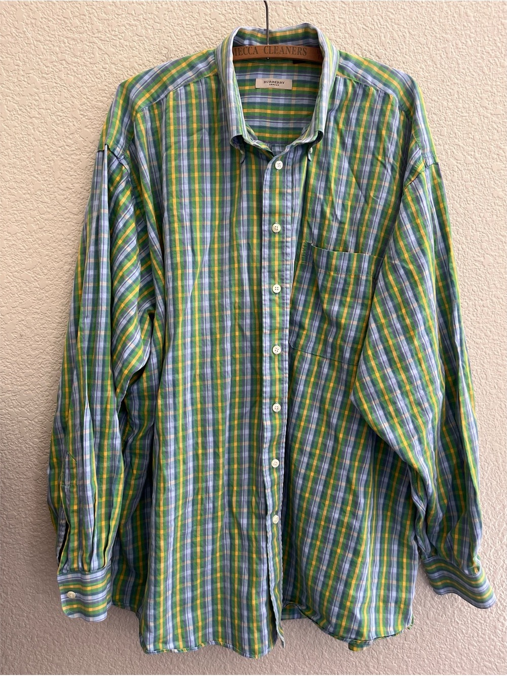 Burberry Plaid Button Down Men’s Size XXL